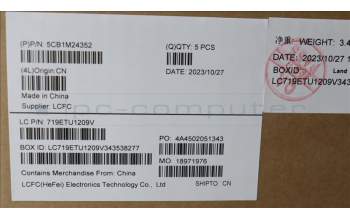 Lenovo 5CB1M24352 Tastatur inkl. Topcase ASM_NORDIC L 83ERAG NBL