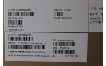 Lenovo 5CB1M36689 C-Cover with keyboard, German, Frost Blue, Non-Backlight, UK