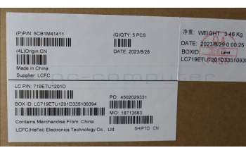 Lenovo 5CB1M41411 Tastatur inkl. Topcase ASM_HBW L 83ERAB NBL