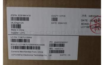 Lenovo 5CB1M41418 C-Cover with keyboard, US English Euro, Abyss Blue, Non-Backlight, US