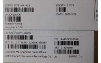 Lenovo 5CB1M41423 Tastatur inkl. Topcase ASM_UKR L 83ERAB NBL