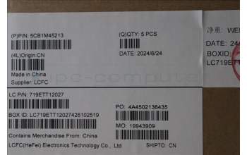 Lenovo 5CB1M45213 C-Cover with keyboard, Hungarian, Arctic Grey, Backlight, Fingerprint, UK