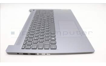 Lenovo 5CB1M45215 C-Cover with keyboard, Italian, Arctic Grey, Backlight, Fingerprint, UK