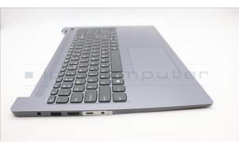 Lenovo 5CB1M46071 C-Cover with keyboard, US English Euro, Arctic Grey, Non-Backlight, Fingerprint, US
