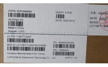 Lenovo 5CB1M46080 C-Cover with keyboard, Italian, Arctic Grey, Non-Backlight, Non-Fingerprint, UK