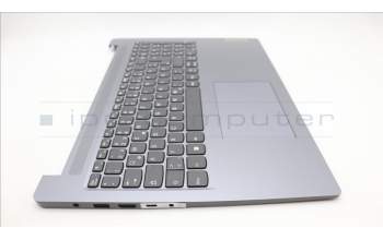 Lenovo 5CB1M46091 C-Cover with keyboard, German, Arctic Grey, Non-Backlight, Non-Fingerprint, UK
