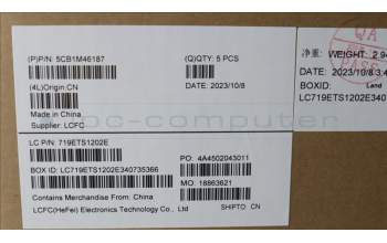 Lenovo 5CB1M46187 C-Cover with keyboard, Italian, Arctic Grey, Fingerprint, UK