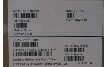 Lenovo 5CB1M46196 C-Cover with keyboard, Switzerland, Arctic Grey, Fingerprint, UK