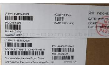 Lenovo 5CB1M46332 C-Cover with keyboard, Belgian, Abyss Blue, Non-Fingerprint, UK