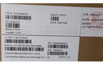 Lenovo 5CB1M46338 C-Cover with keyboard, French, Abyss Blue, Non-Fingerprint, US