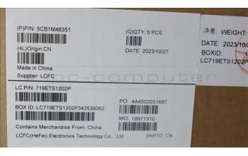 Lenovo 5CB1M46351 C-Cover with keyboard, Nordic, Abyss Blue, Non-Fingerprint, UK