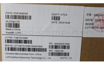 Lenovo 5CB1M46355 C-Cover with keyboard, Spanish, Abyss Blue, Non-Fingerprint, UK