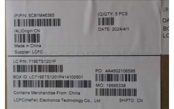 Lenovo 5CB1M46365 C-Cover with keyboard, Italian, Arctic Grey, Fingerprint, UK