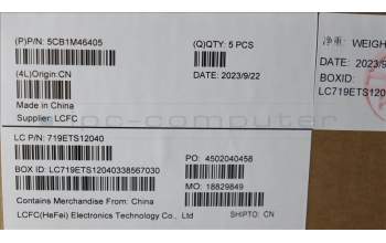 Lenovo 5CB1M46405 C-Cover with keyboard, Russian, Arctic Grey, Non-Fingerprint, US