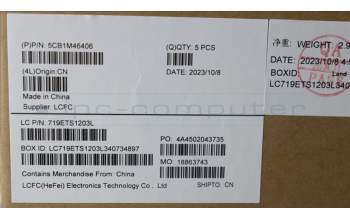 Lenovo 5CB1M46406 C-Cover with keyboard,French,Arctic Grey,Non_Fingerprint