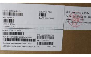 Lenovo 5CB1M46413 C-Cover with keyboard, Nordic, Arctic Grey, Non-Fingerprint, UK