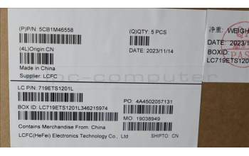 Lenovo 5CB1M46558 C-Cover with keyboard, Switzerland, Abyss Blue, Fingerprint, UK