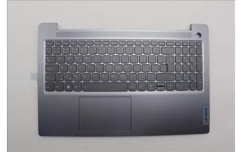 Lenovo 5CB1M46848 C-Cover with keyboard, Czech/Slovakian, Arctic Grey, Backlight, Fingerprint, UK