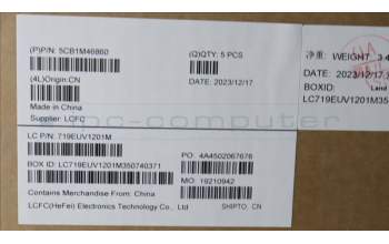 Lenovo 5CB1M46860 C-Cover with keyboard, Italian, Arctic Grey, Backlight, Fingerprint, UK