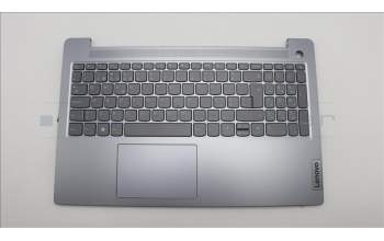 Lenovo 5CB1M46865 C-Cover with keyboard, Portuguese, Arctic Grey, Backlight, Fingerprint, UK