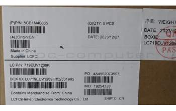 Lenovo 5CB1M46865 C-Cover with keyboard, Portuguese, Arctic Grey, Backlight, Fingerprint, UK