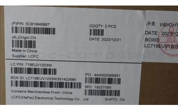 Lenovo 5CB1M46867 C-Cover with keyboard, Slovenian, Arctic Grey, Backlight, Fingerprint, UK