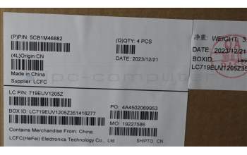 Lenovo 5CB1M46882 C-Cover with keyboard, US English Euro, Arctic Grey, Backlight, US