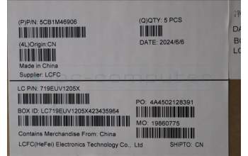 Lenovo 5CB1M46906 Tastatur inkl. Topcase ASM_UKR L 83EMAG BL