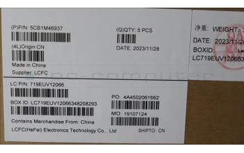Lenovo 5CB1M46937 Tastatur inkl. Topcase ASM_UK L 83EMFBFP BL
