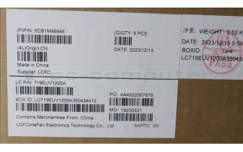 Lenovo 5CB1M46946 Tastatur inkl. TopcaseASM_EURO ENG L 83EMFB BL