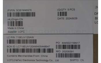 Lenovo 5CB1M46976 Tastatur inkl. TopcaseASM_CZE/SLK L 83EMABFP BL