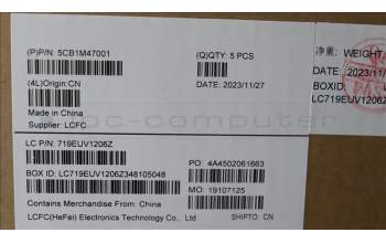 Lenovo 5CB1M47001 C-Cover with keyboard, UK English, Abyss Blue, Backlight, Fingerprint, UK