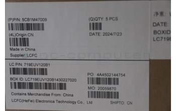 Lenovo 5CB1M47009 C-Cover with keyboard, English, Abyss Blue, Backlight, US