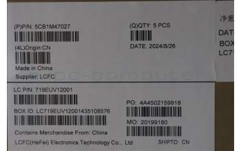 Lenovo 5CB1M47027 Tastatur inkl. Topcase ASM_SLV L 83EMAB BL