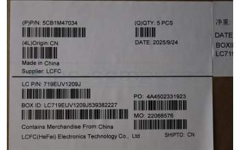 Lenovo 5CB1M47034 C-Cover with keyboard, Ukraine, Abyss Blue, Backlight, US