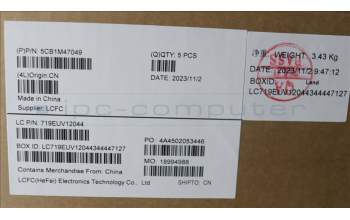 Lenovo 5CB1M47049 C-Cover with keyboard, German, Arctic Grey, Non-Backlight, Fingerprint, UK