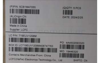 Lenovo 5CB1M47055 Tastatur inkl. TopcaseASM_NORDIC L 83EMAGFP NBL