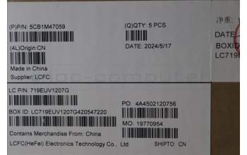 Lenovo 5CB1M47059 C-Cover with keyboard, Switzerland, Arctic Grey, Non-Backlight, Fingerprint, UK