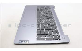 Lenovo 5CB1M47084 C-Cover with keyboard, Hebrew, Arctic Grey, Non-Backlight, US