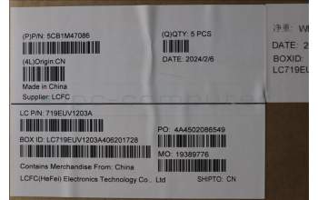 Lenovo 5CB1M47086 C-Cover with keyboard, Nordic, Arctic Grey, Non-Backlight, UK