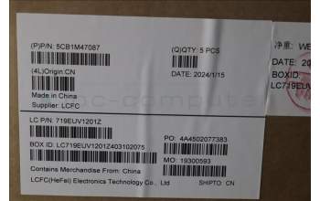 Lenovo 5CB1M47087 C-Cover with keyboard, Belgian, Arctic Grey, Non-Backlight, UK