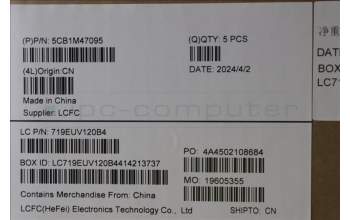 Lenovo 5CB1M47095 C-Cover with keyboard, French Arabic, Arctic Grey, Non-Backlight, UK