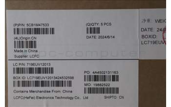 Lenovo 5CB1M47533 C-Cover with keyboard, Spanish, Abyss Blue, Non-Backlight, Fingerprint, UK