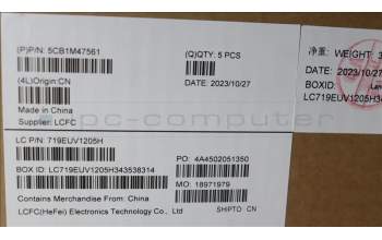 Lenovo 5CB1M47561 Tastatur inkl. Topcase ASM_ENG L 83EMAB NBL