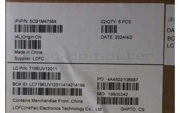 Lenovo 5CB1M47564 Tastatur inkl. Topcase spanisch L 83EMAB NBL