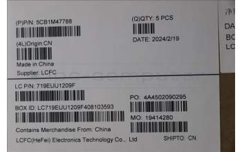 Lenovo 5CB1M47788 C-Cover with keyboard, Italian, Abyss Blue, Non-Fingerprint, UK