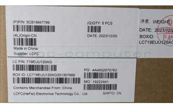 Lenovo 5CB1M47799 C-Cover with keyboard, German, Abyss Blue, Non-Fingerprint, UK