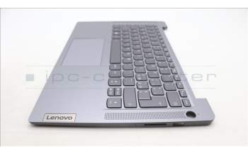 Lenovo 5CB1M47832 C-Cover with keyboard, Italian, Arctic Grey, Fingerprint, UK