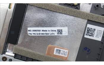 Lenovo 5CB1M47832 C-Cover with keyboard, Italian, Arctic Grey, Fingerprint, UK