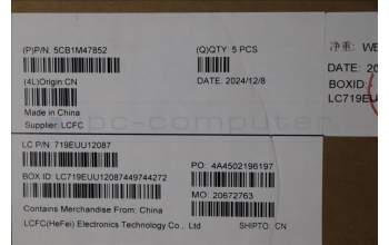 Lenovo 5CB1M47852 C-Cover with keyboard, Czech/Slovakian, Arctic Grey, Non-Fingerprint, UK